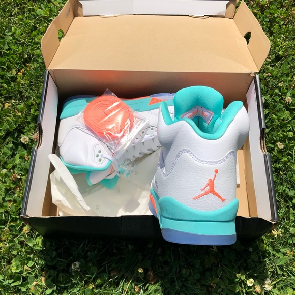 Air Jordan 5 Retro GS Light Aqua - Picture 3 of 7